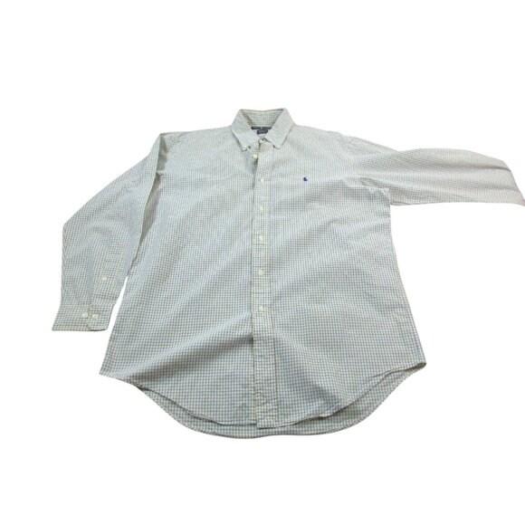 Ralph Lauren Dress Shirt Mens 15.5 Multi Plaid Yarmouth Long Sleeve Button Down - Picture 1 of 8